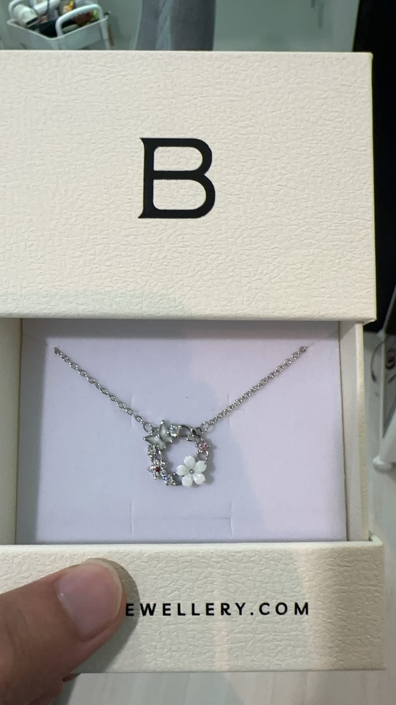 Customer photo review of Julie Butterfly Garden Necklace