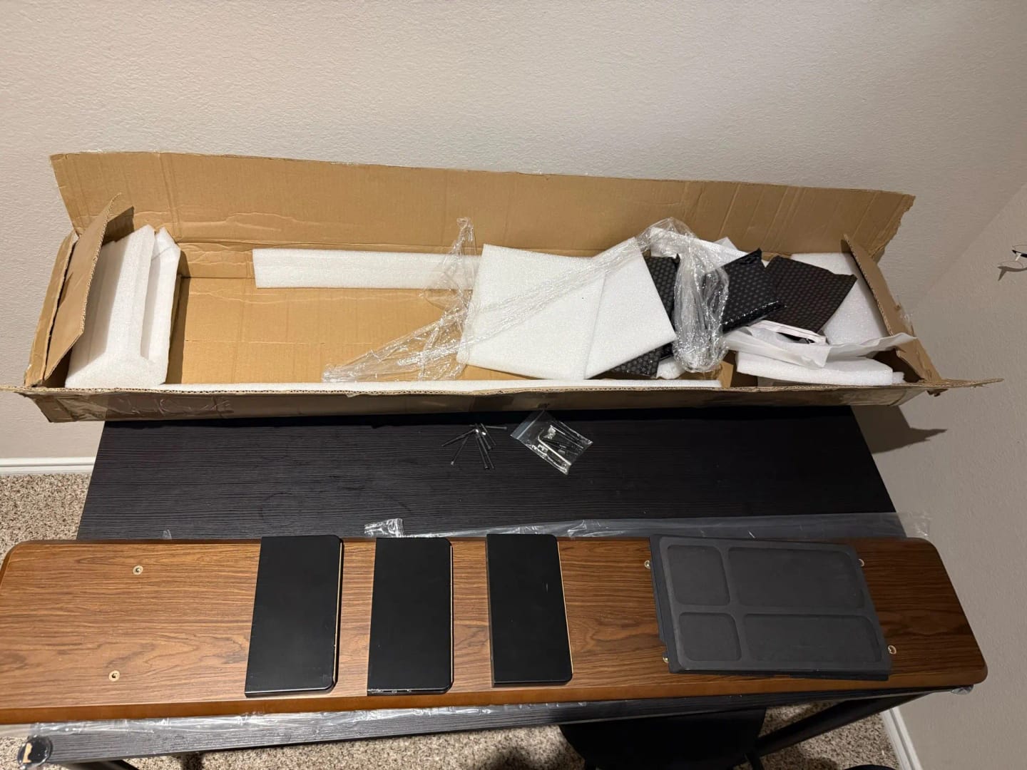 Customer photo review of Walnut Wood Monitor Height Increase Stand Laptops Heat Dissipation Screen Shelf Desktop