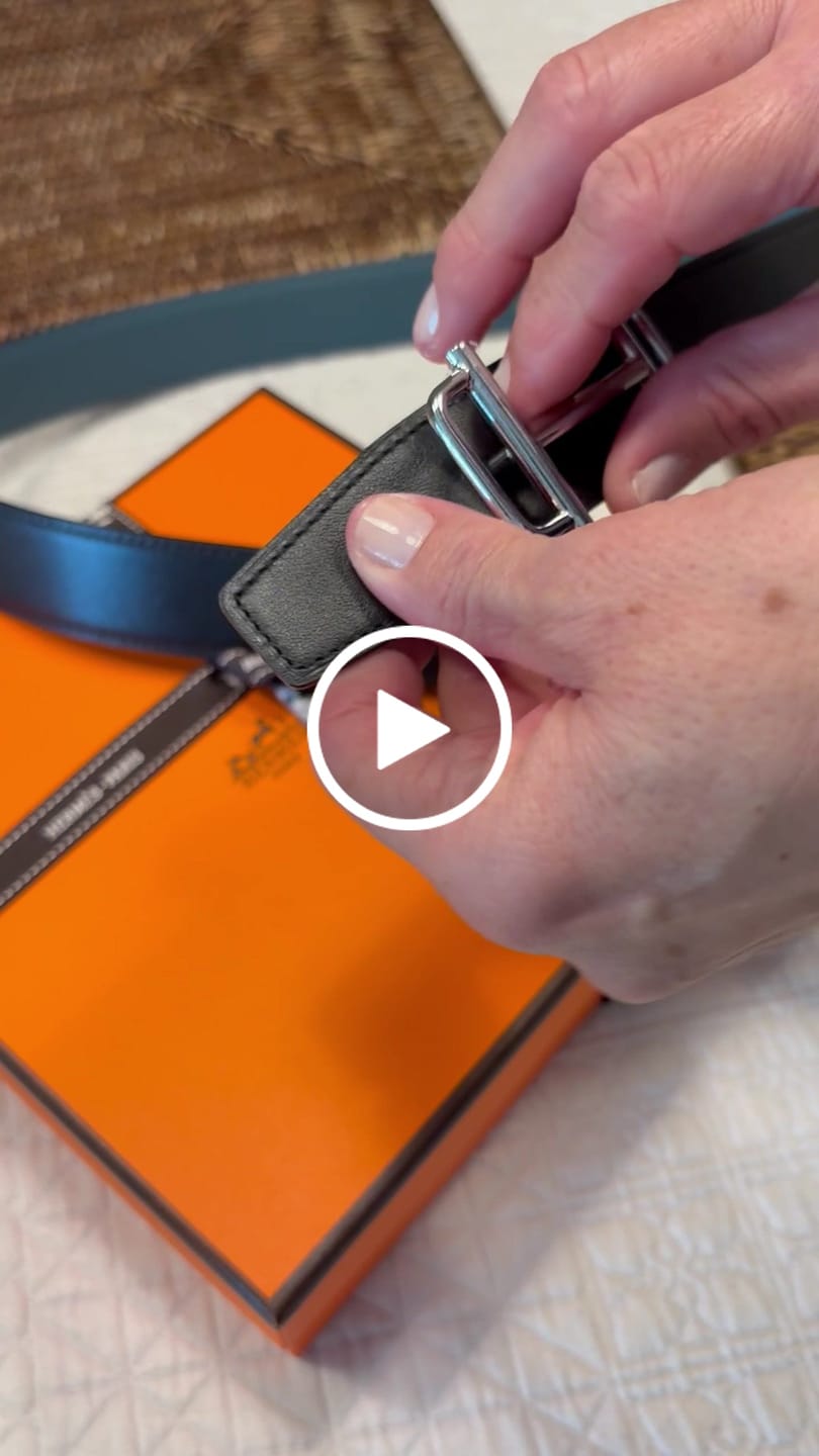 Customer video review of HM Silver Buckle 32mm Royal  Belt Prussian Blue Leather 188419