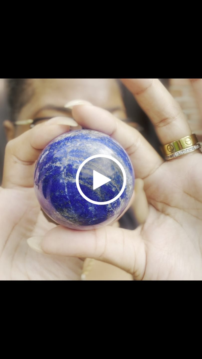 Customer video review of Lapis Lazuli Sphere