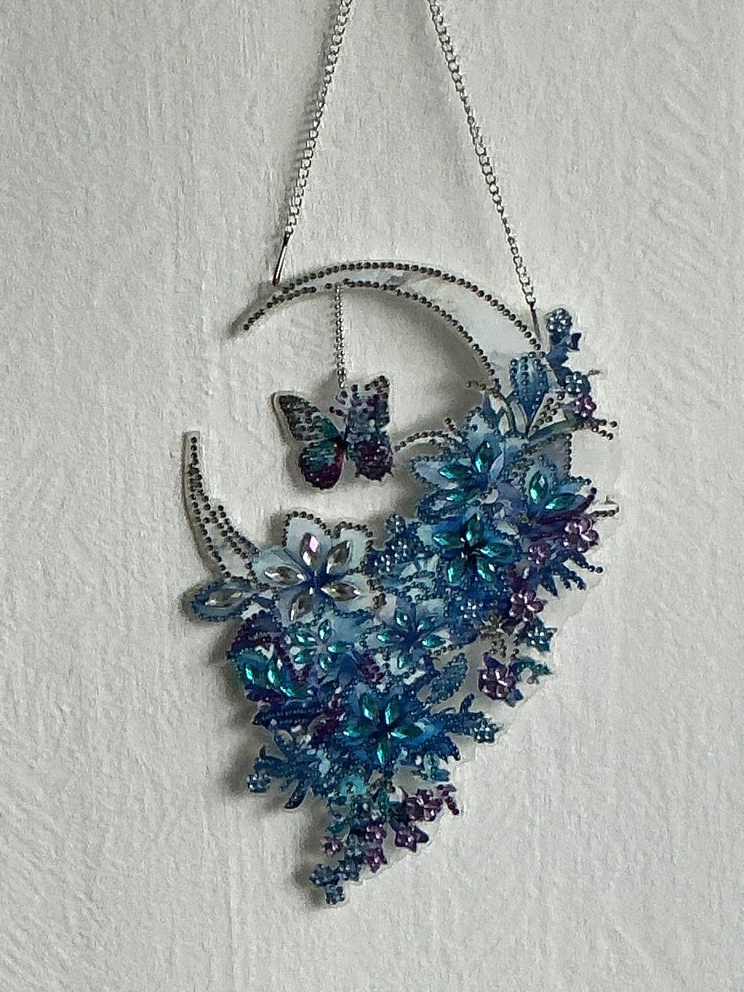 Customer photo review of Diamond Painting Drömfångare – Fjäril & Blommor