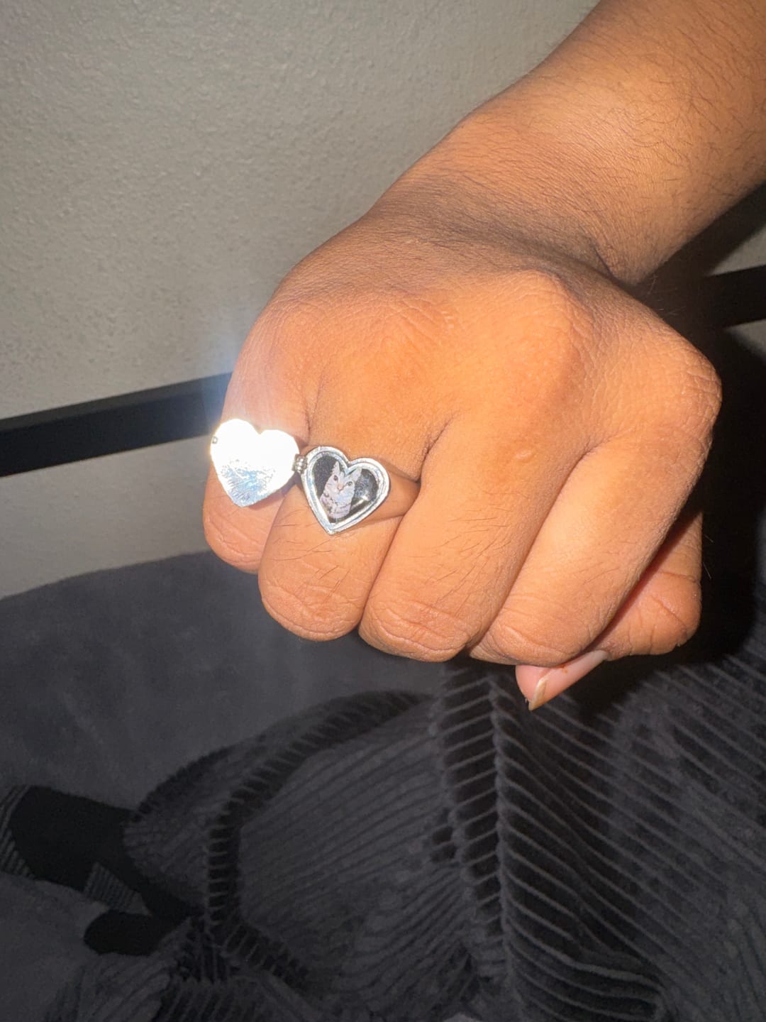 Customer photo review of LOCKET HEART RING