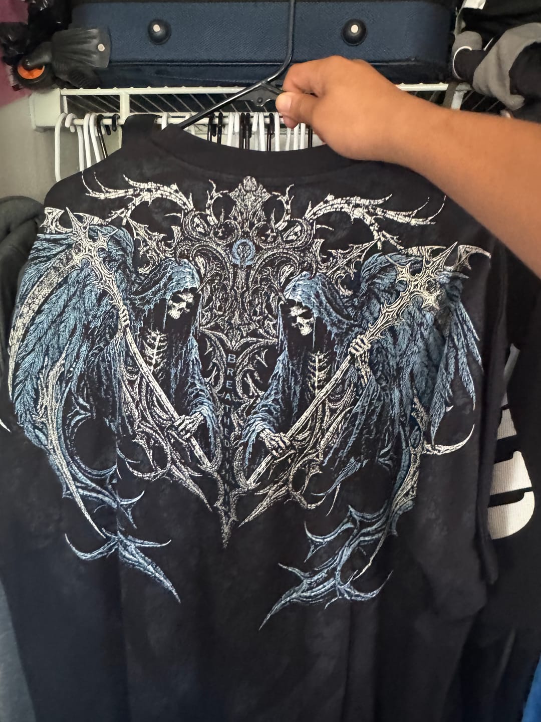 Customer photo review of Blood Reaper Oversized T-shirt [OBSCURA]