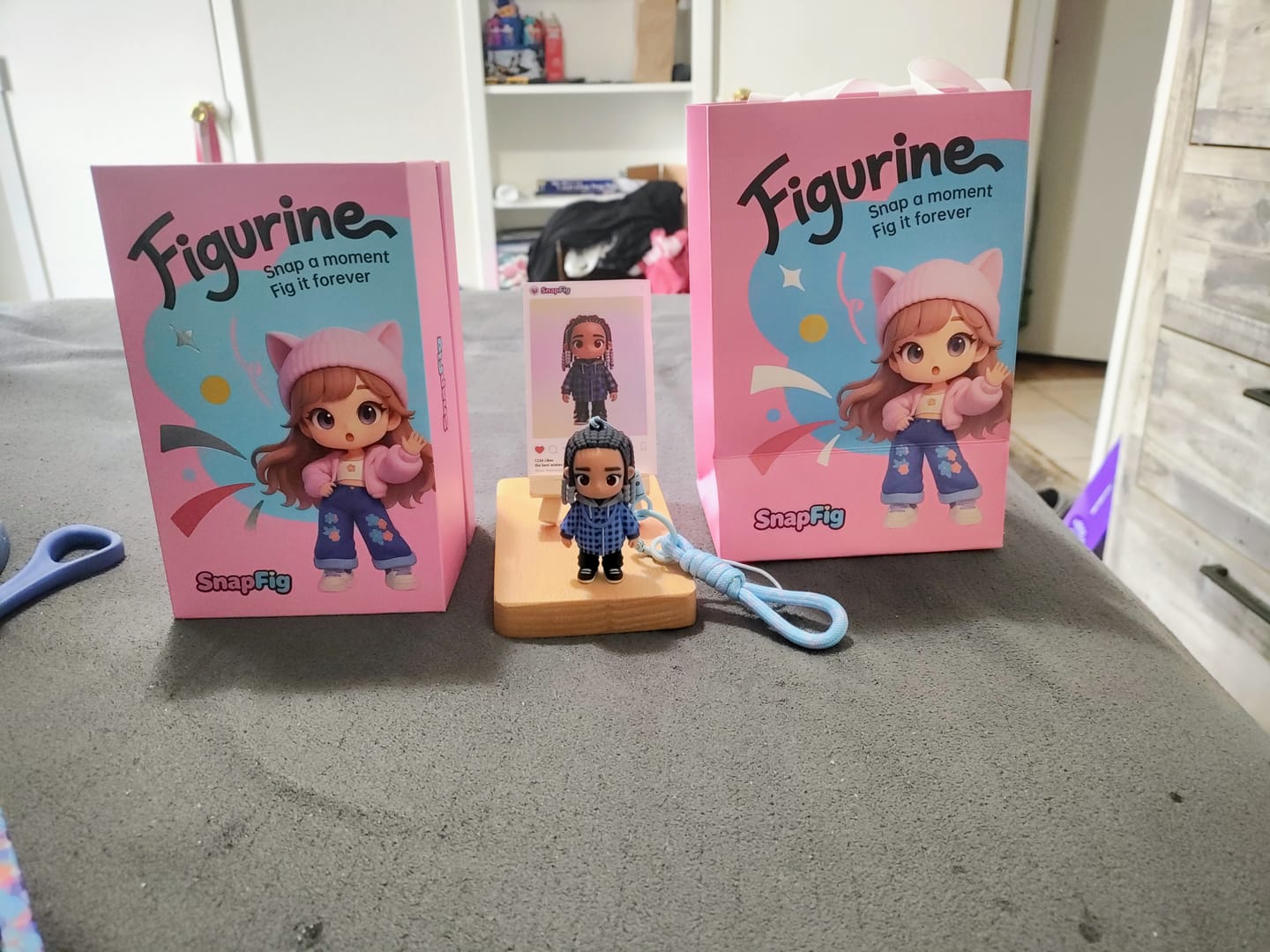Customer photo review of Custom 3D Figure Keychain
