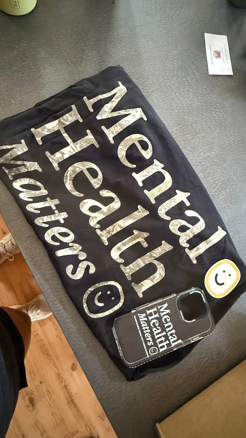 Customer photo review of Mental Health Matters T-Shirt - Black/Camo