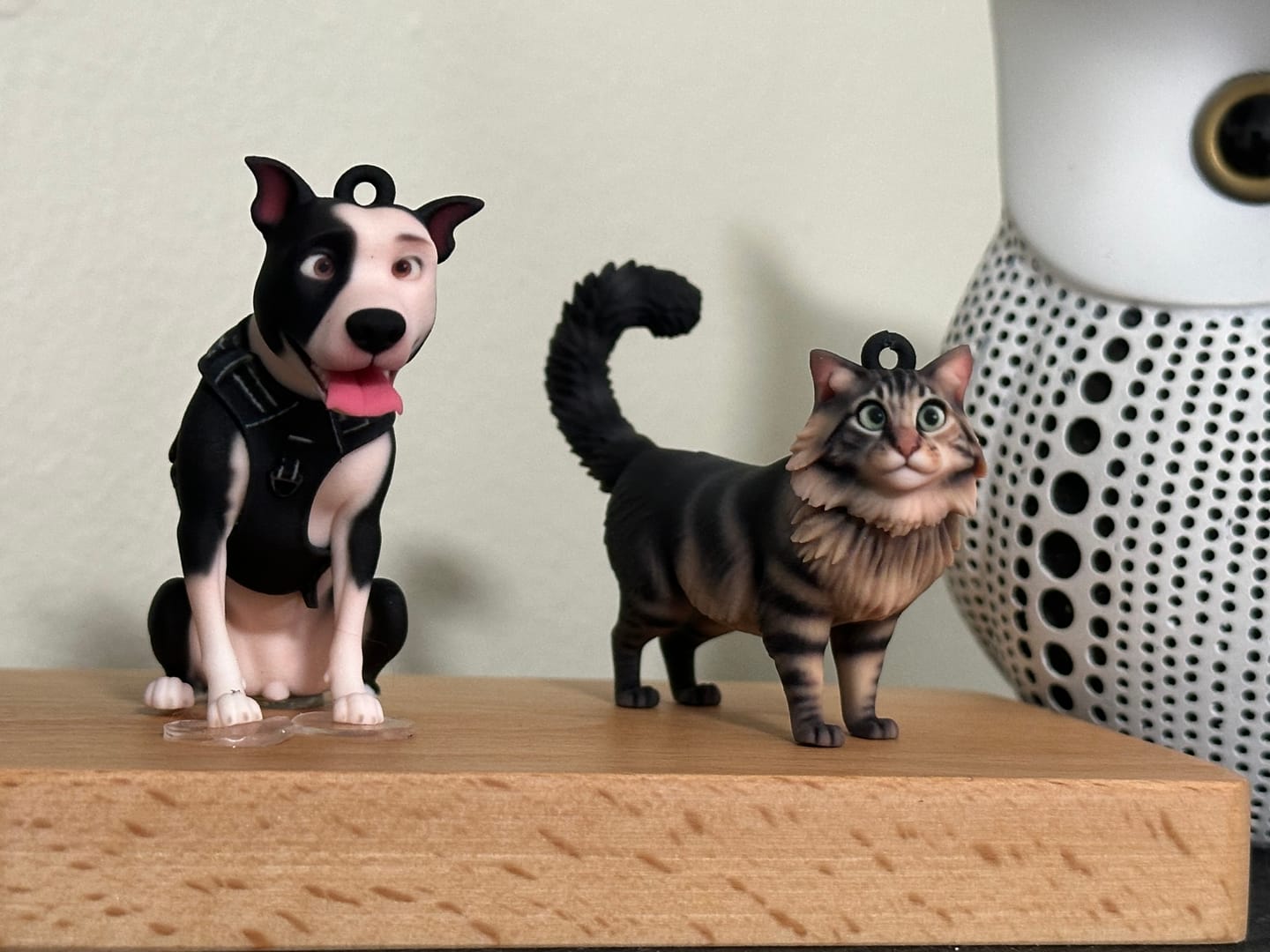 Customer photo review of Custom Pet Keychain & Bag Charm - 3D Figure from Your Photo