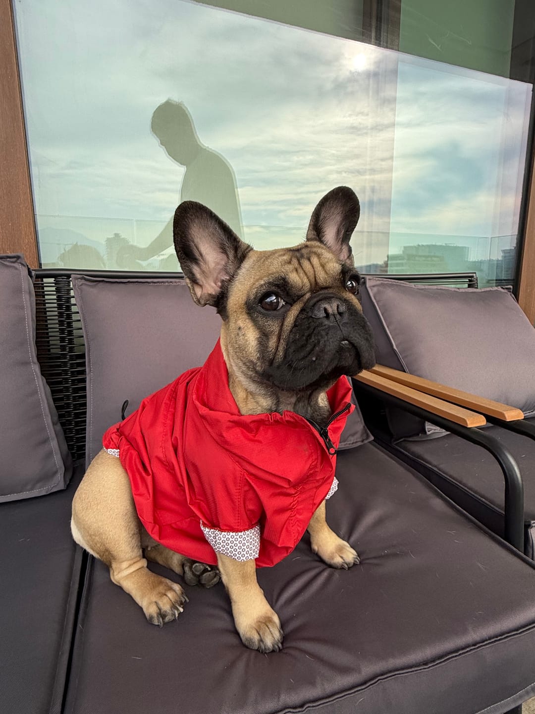 Customer photo review of Chaqueta Impermeable de Lluvia - Roja