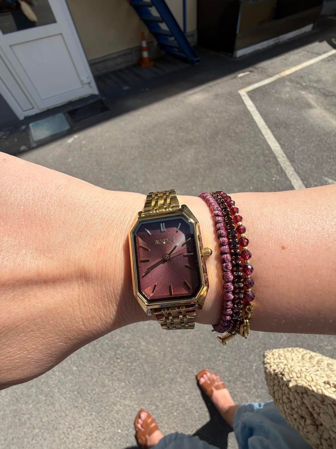 Customer photo review of Ava Gold Burgundy