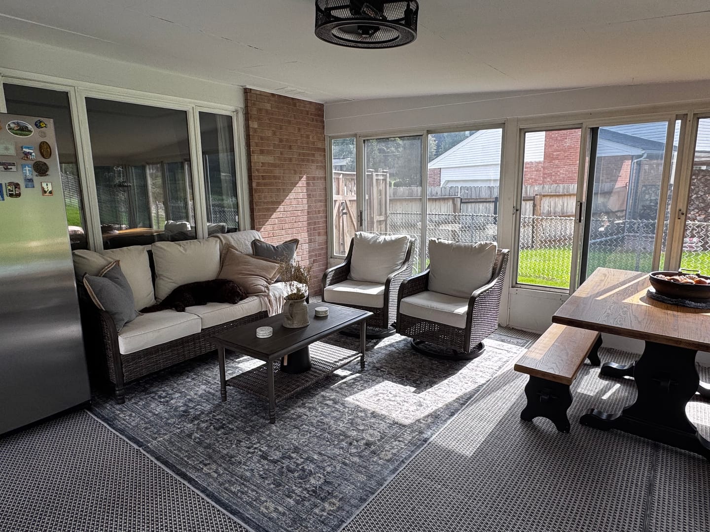 Customer photo review of Aster Washable Area Rug - Green