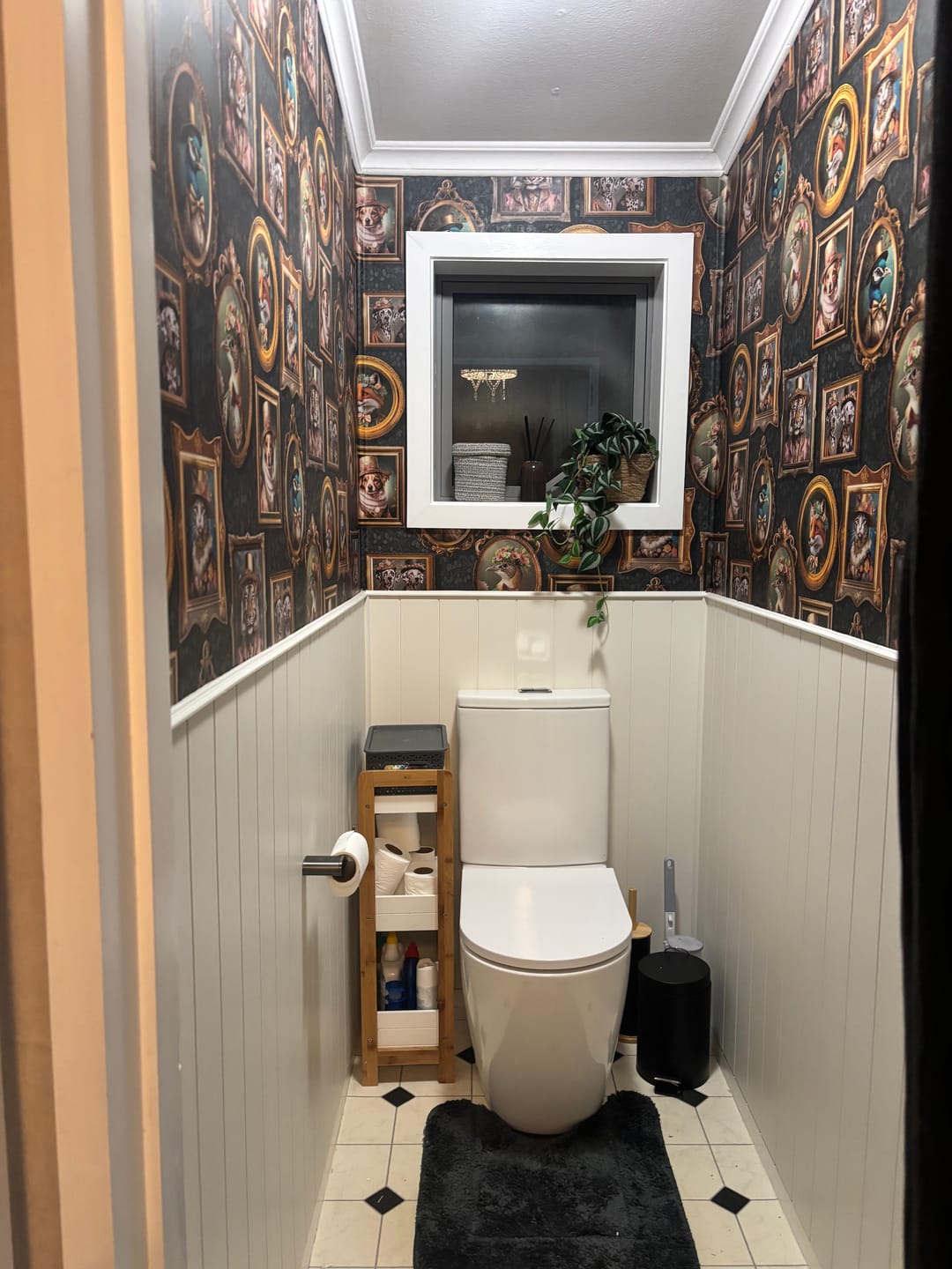 Customer photo review of Regal Beasts Whimsical Animal Wallpaper – Charcoal