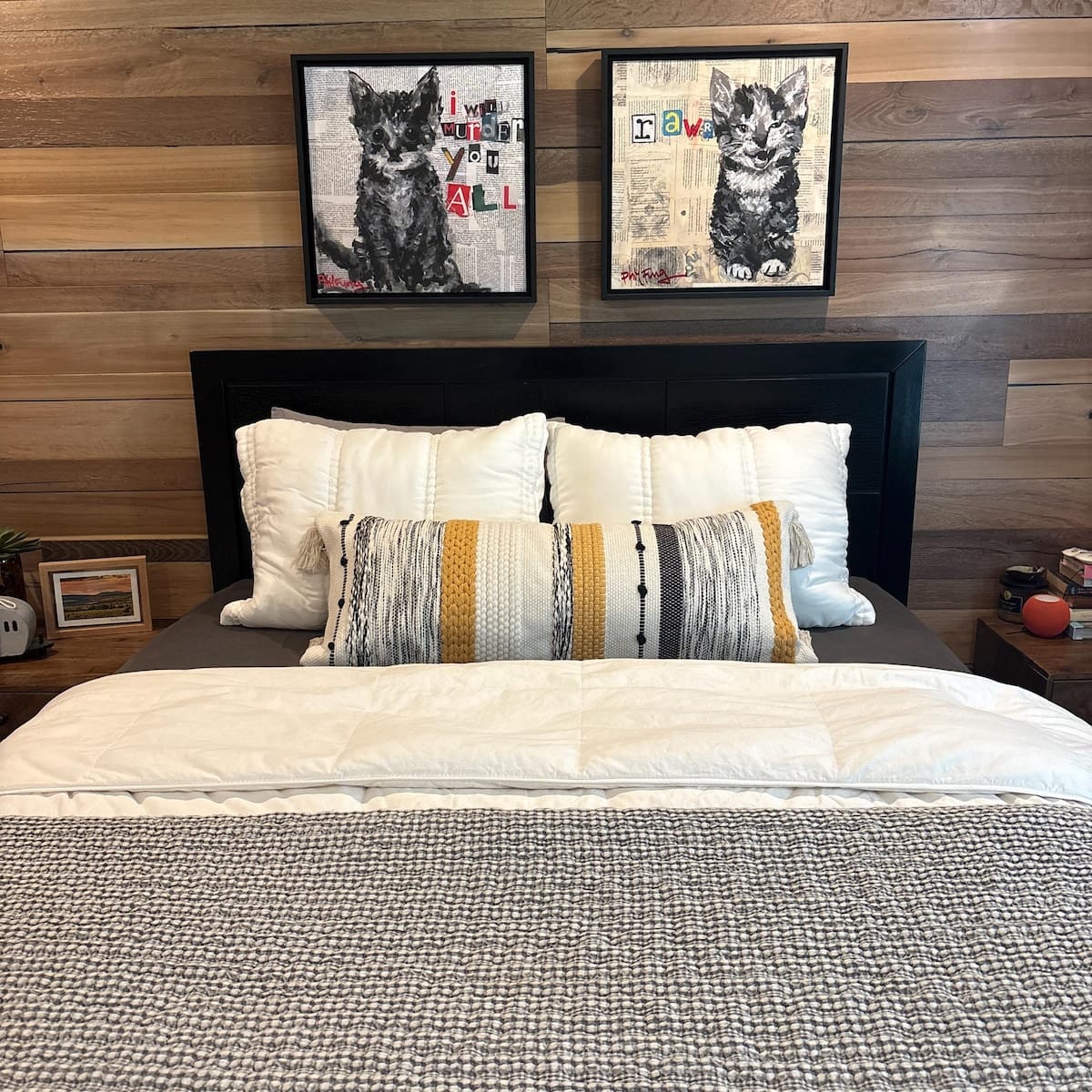 Customer photo review of Signature Handmade Yellow Mustard Woven Long Lumbar Pillow Cover 14x36