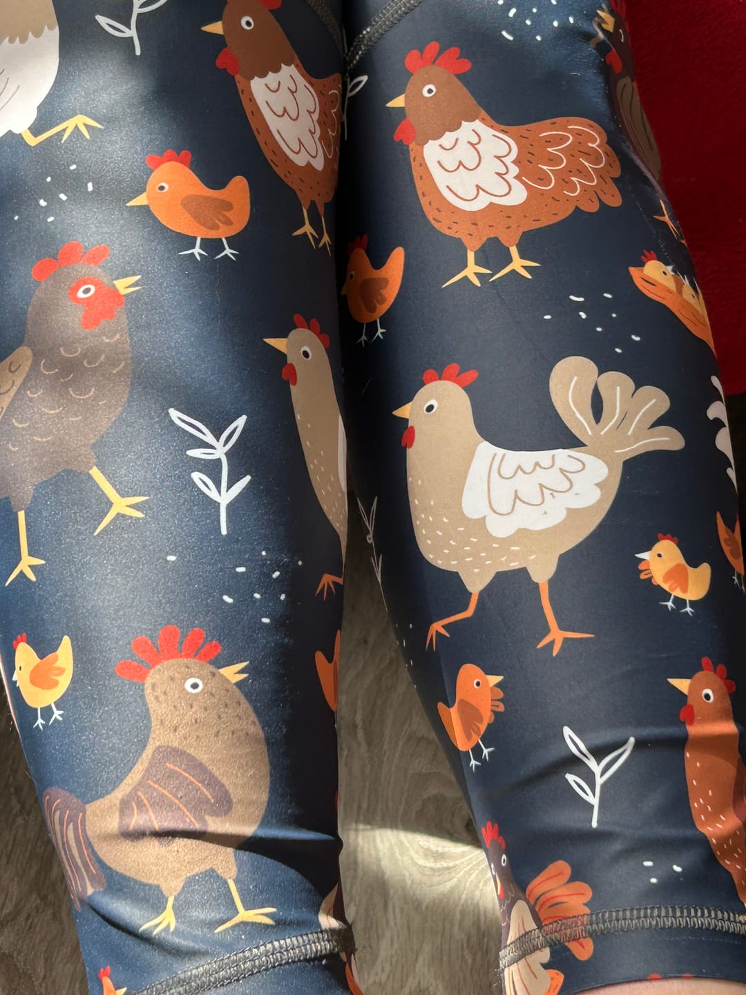 Customer photo review of Chickens Women's Activewear Leggings
