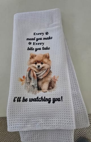 Customer photo review of Waffle Keukenhanddoek 28x46 cm voor sublimatie