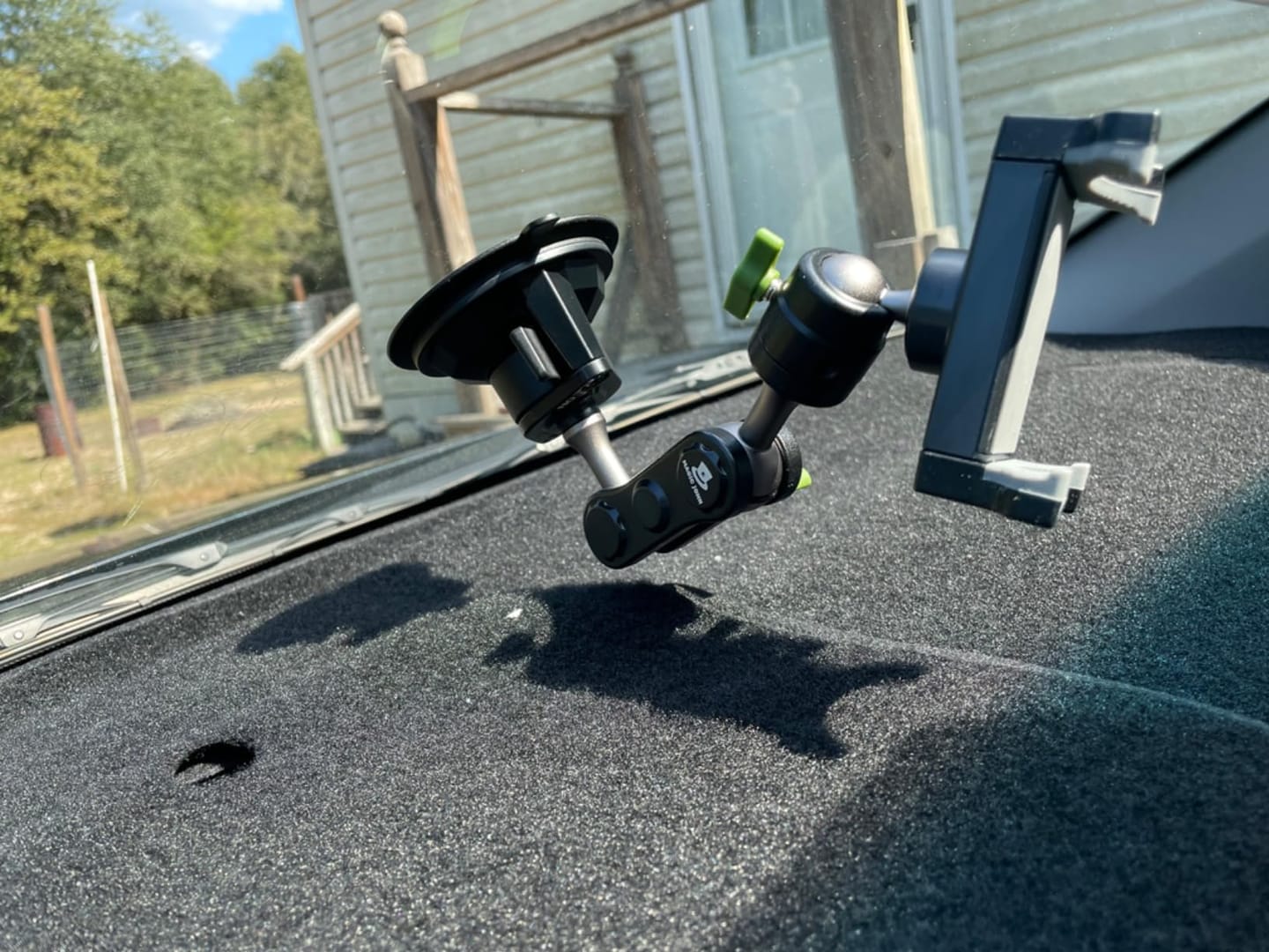 Customer photo review of Super Durable Metal Phone Holder