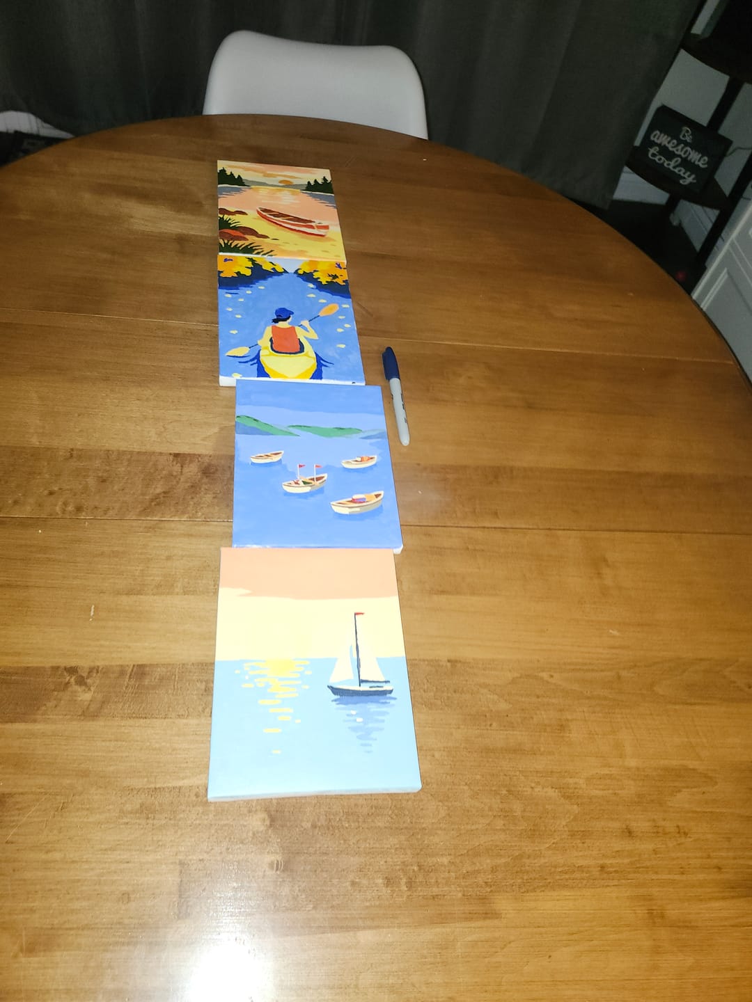 Customer photo review of 6 Mini Paintings - Water Landscapes Set