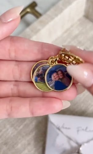 Customer photo review of Custom Multi Photo Locket Necklace