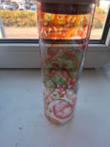Customer photo review of 600ml (20oz) Frosted Tumbler met Bamboe deksel voor sublimatie