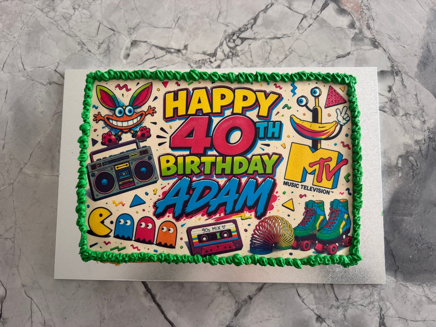 Customer photo review of A3 Rectangle Custom Edible Icing Image
