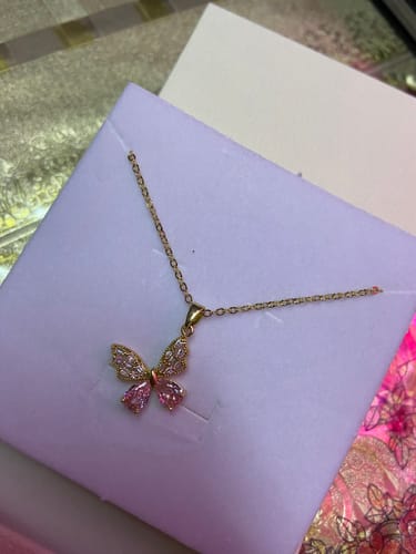 Customer photo review of Vera Butterfly Necklace