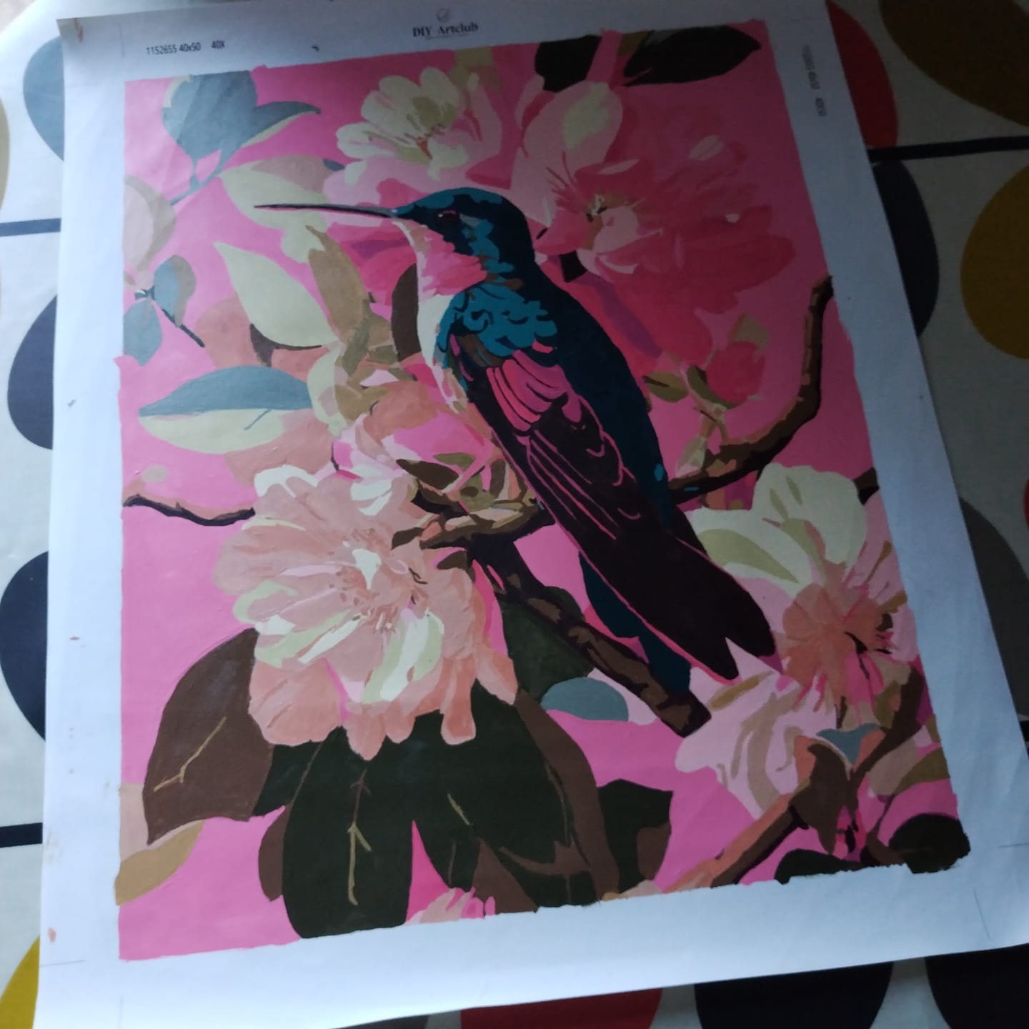Customer photo review of Botanical Bird | Paint by Number