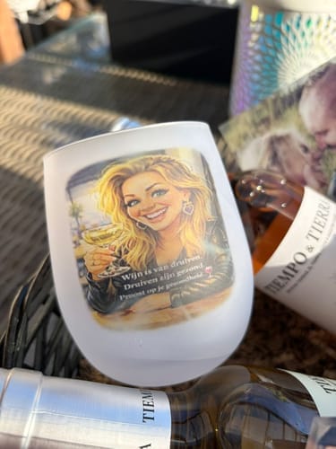 Customer photo review of Wijnglas 300 ml Frosted voor sublimatie