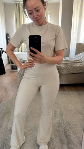 Customer photo review of Women’s Boxy Top & Flare Pants Set – Boxy Flare