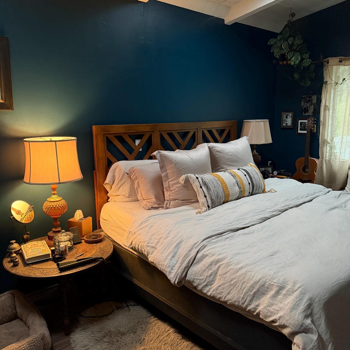 Customer photo review of Signature Handmade Yellow Mustard Woven Long Lumbar Pillow Cover 14x36