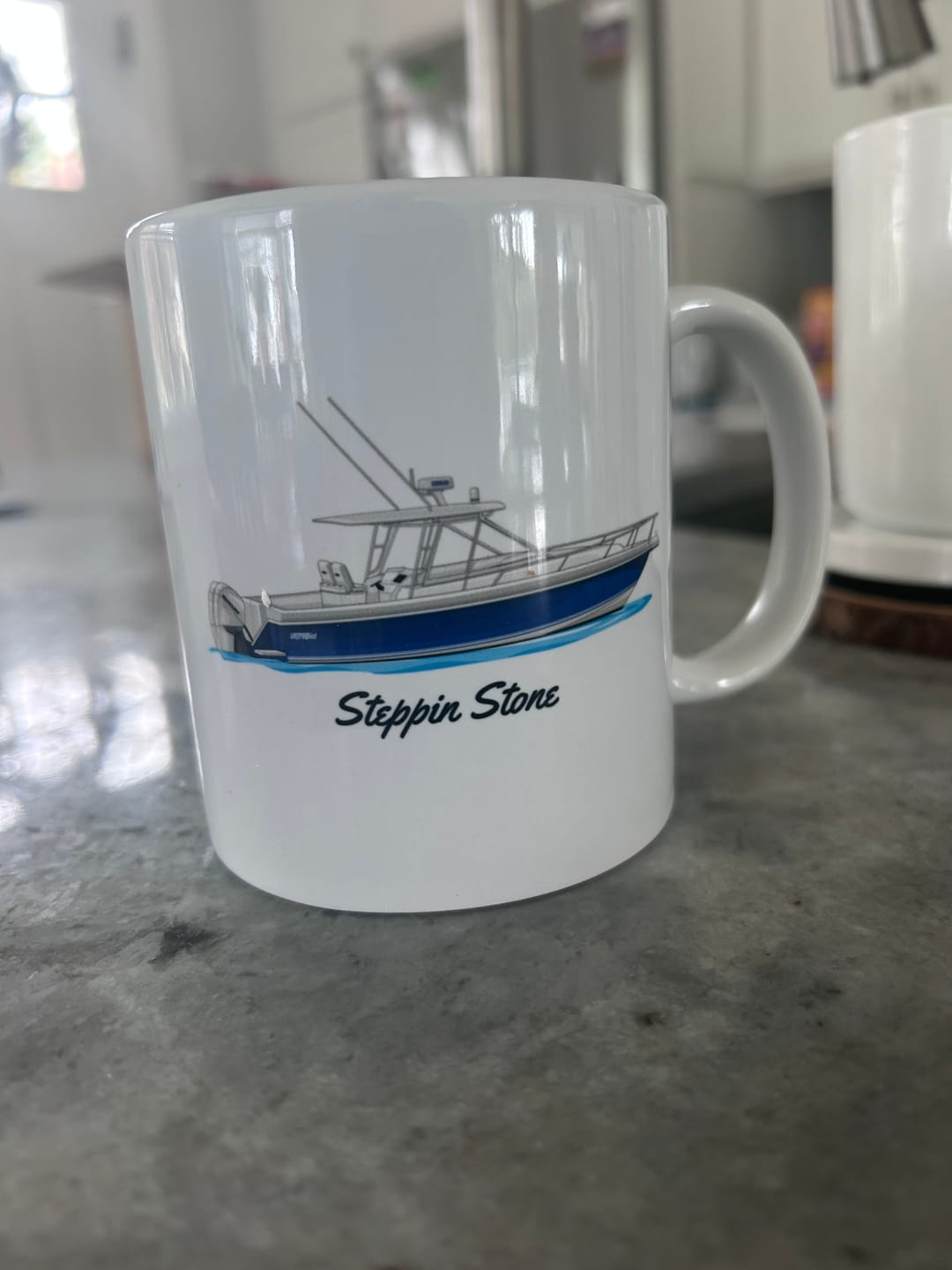 Customer photo review of Custom Boat Mugs