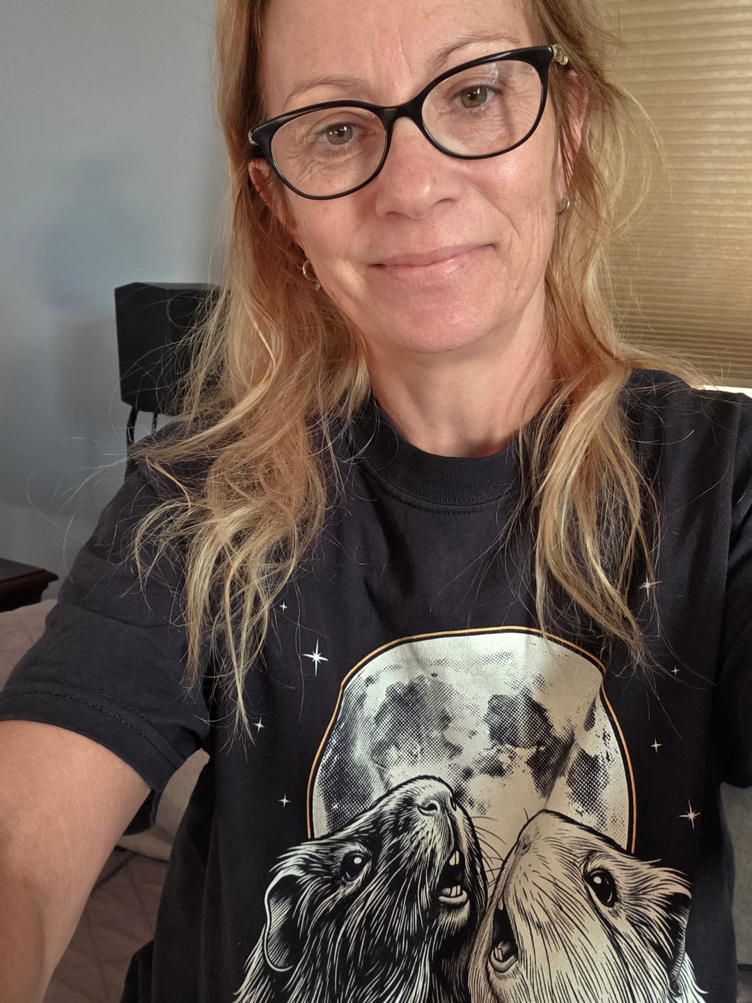 Customer photo review of Wheek At The Moon T-shirt