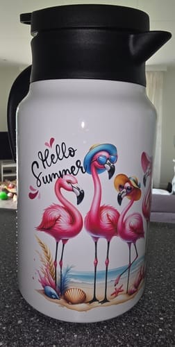 Customer photo review of RVS Koffiekan / Theekan 1500ml voor Sublimatie – Dubbelwandig & Hittebestendig | Perfect voor Personalisatie