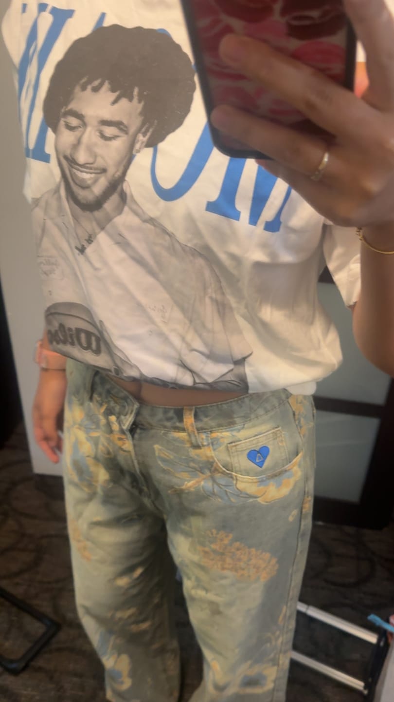 Customer photo review of Aelfric Eden Floral Baggy Jeans