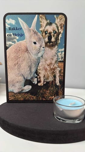 Customer photo review of Theelichthouder met Sublimatie  MDF rechthoek