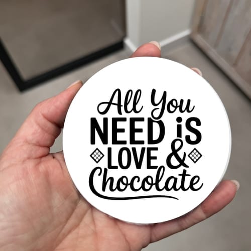 Customer photo review of Onderzetter Rond van MDF Glanzend voor sublimatie