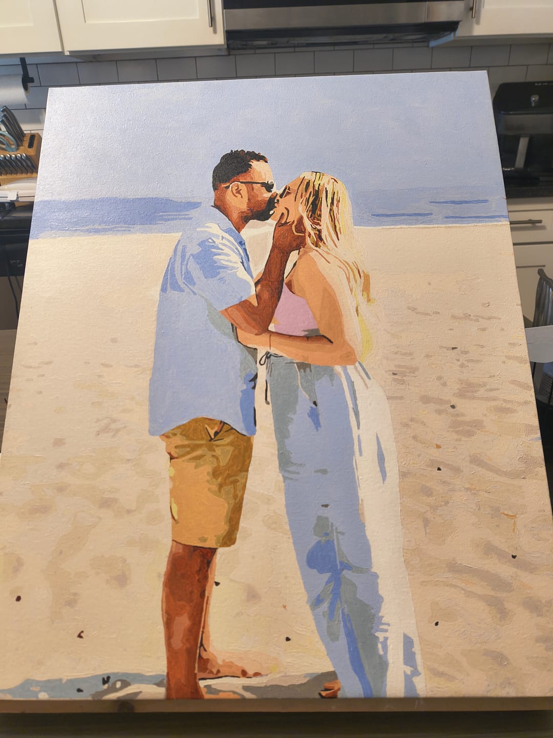 Customer photo review of Custom Paint By Numbers Kit
