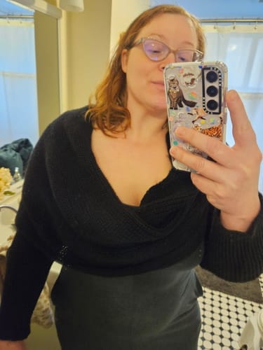 Customer photo review of Soft brushed scarf - Black