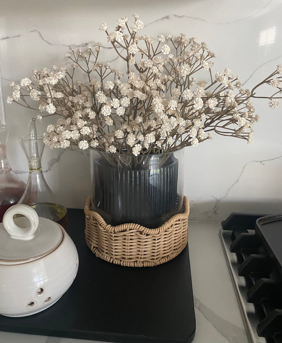 Customer photo review of Ivory Real Touch Baby's Breath Bunch