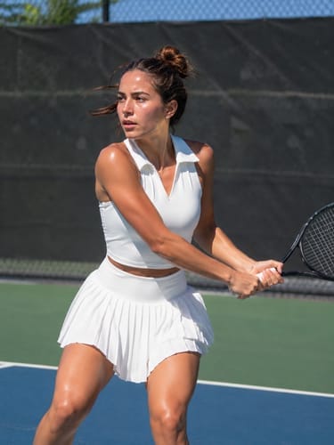 Customer photo review of Women’s Pleated Skirt Set – Court Classic