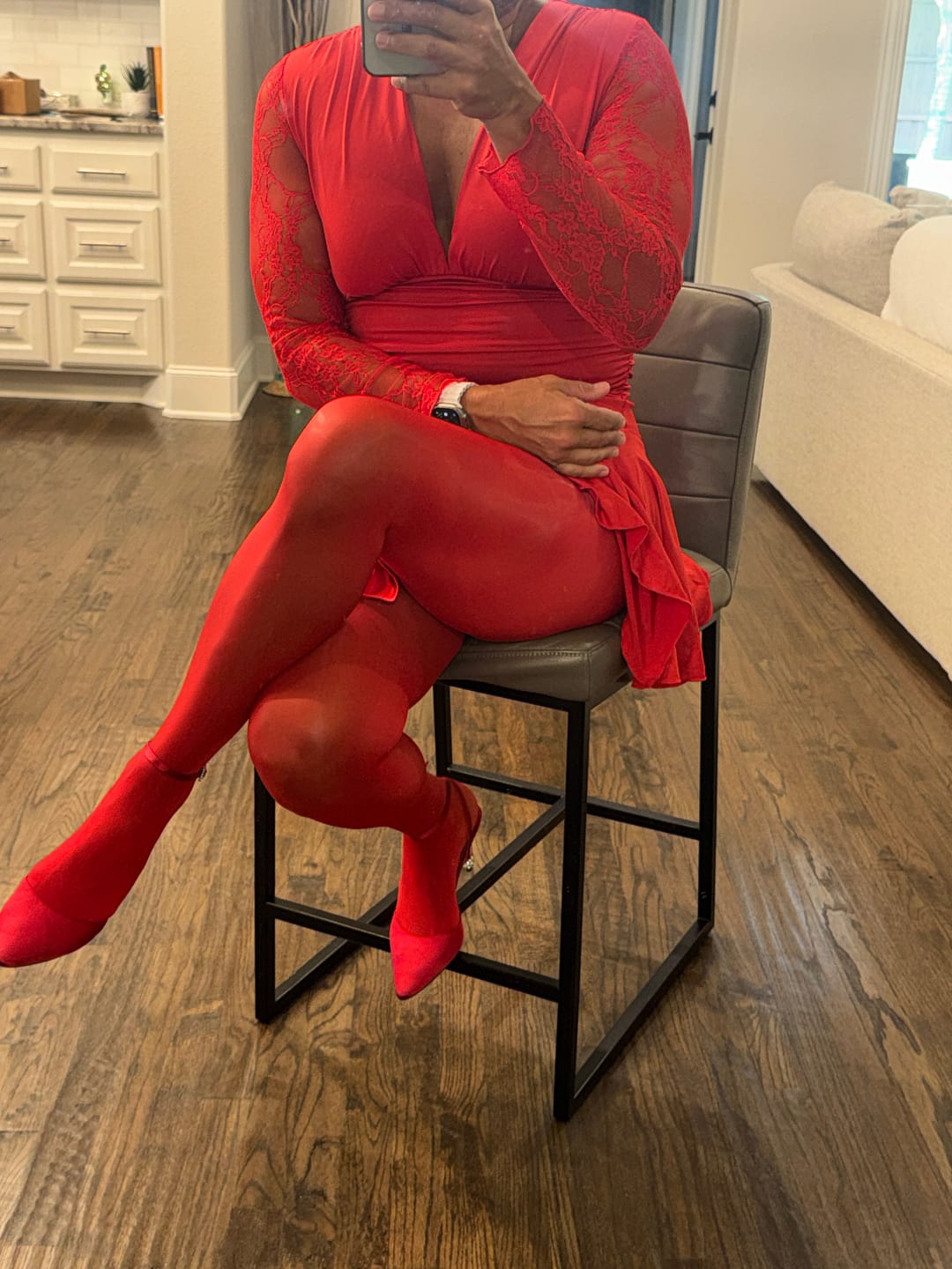 Customer photo review of PLAY - FREE HUGGING SEAMLESS TIGHTS  - GLOSS