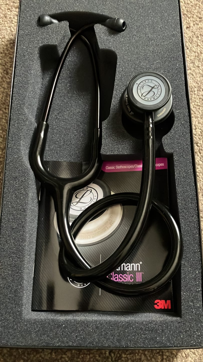Customer photo review of Littmann Classic III Monitoring Stethoscope: All Black 5803