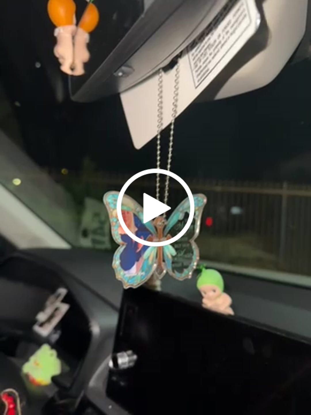 Customer video review of Personalized Memorial Butterfly Car Hanger with Photo – Always With You