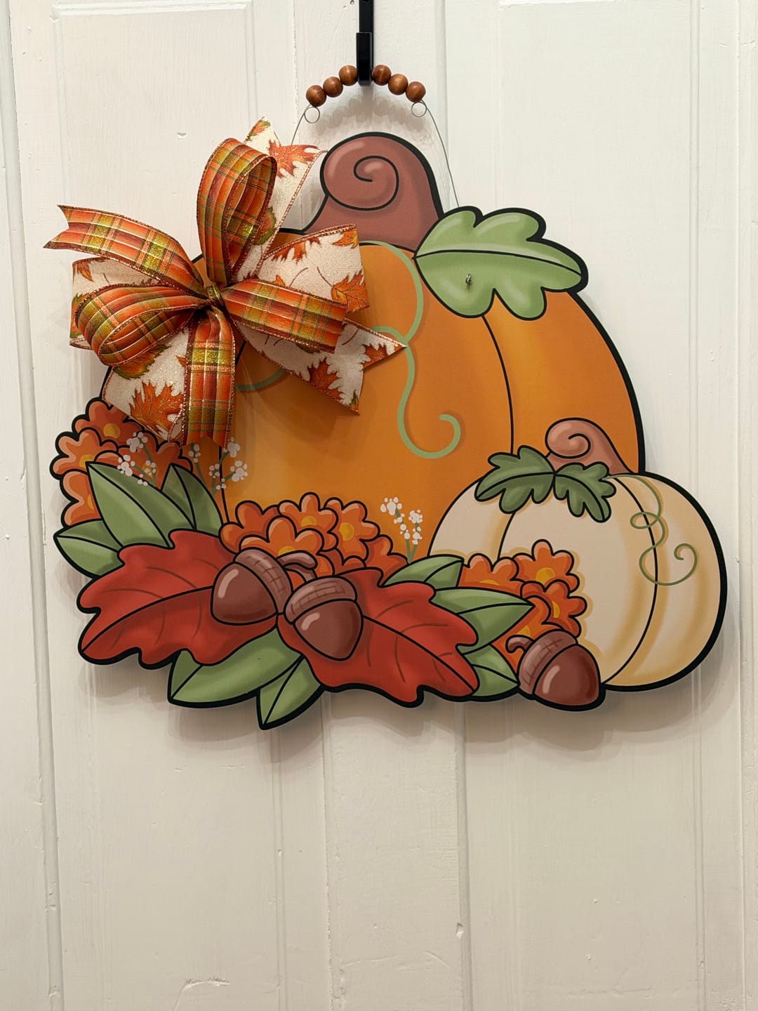 Customer photo review of Pumpkin and Florals Fall Door Hanger, PCD-W-180-DH, 22" Door Hanger