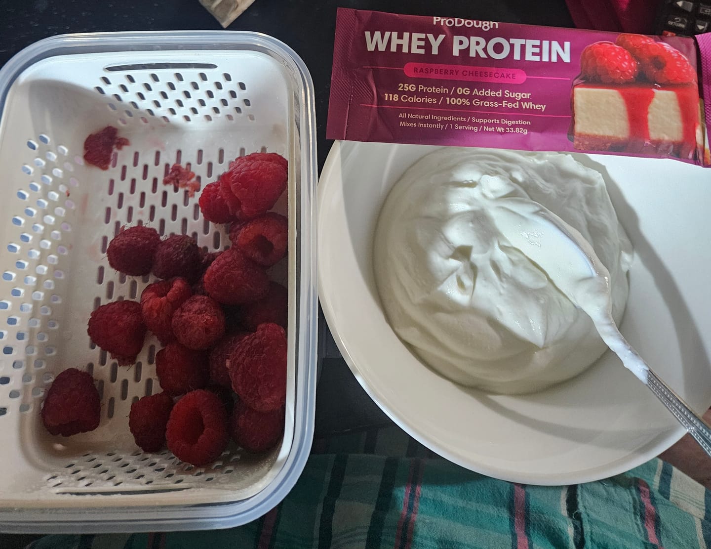Customer photo review of Whey Protein Powder - Single Serving Sample Stick Packs