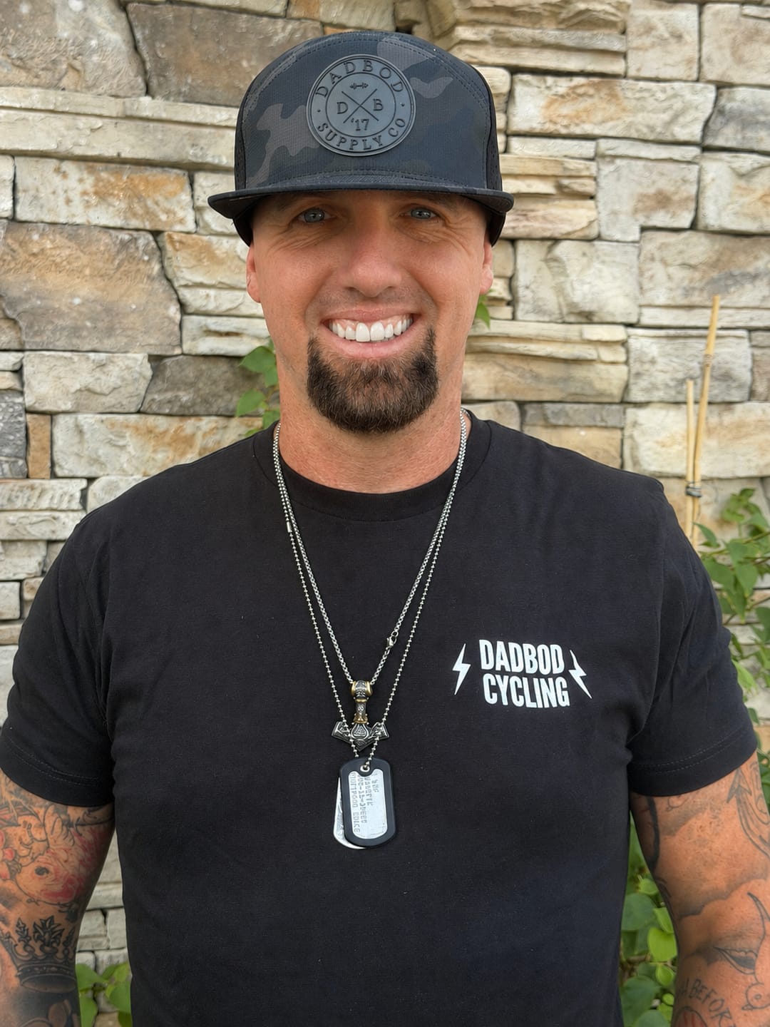 Customer photo review of Premium Active 6-Panel Logo Hat (Multicam Black)