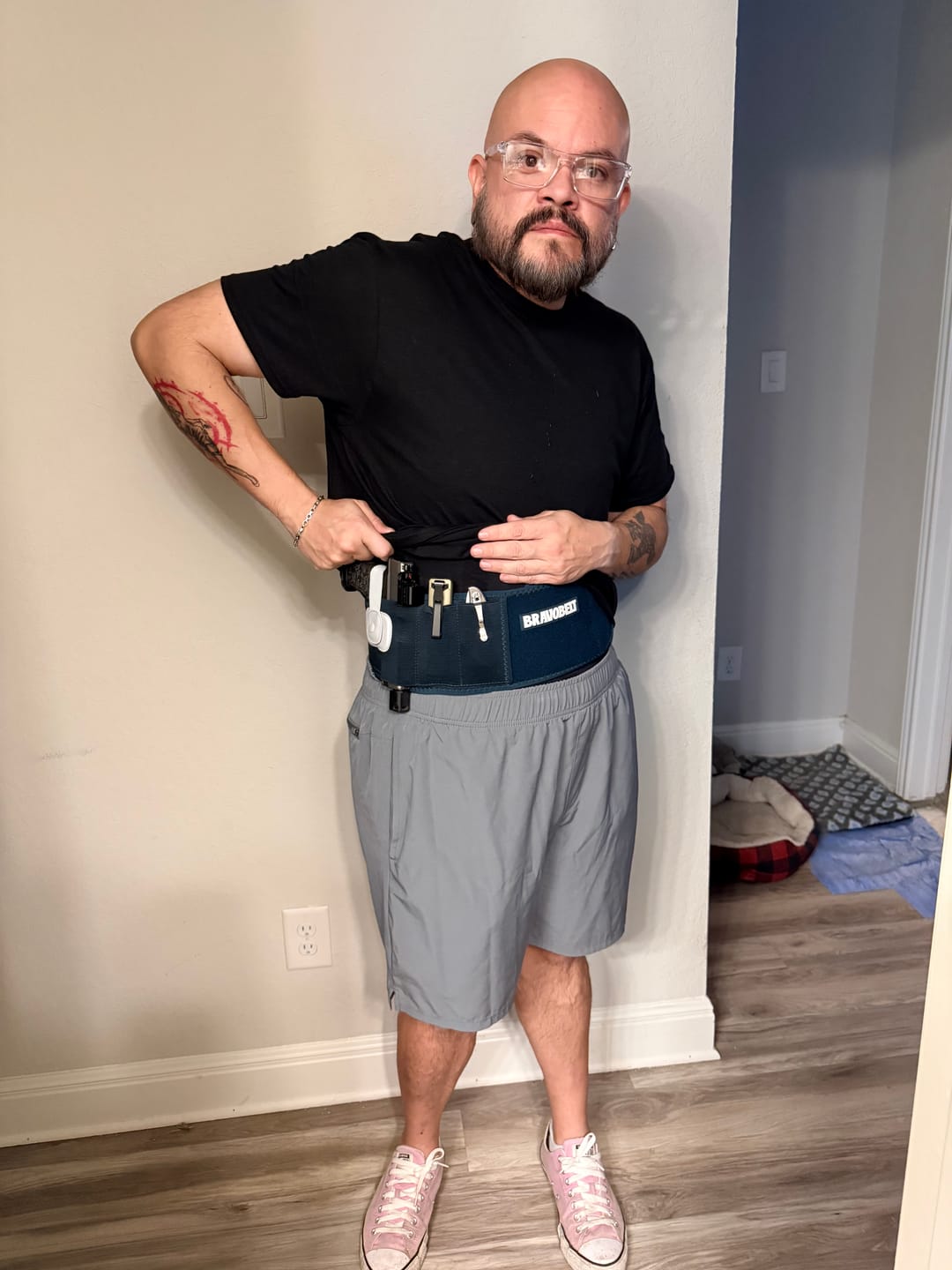 Customer photo review of BravoBelt Belly Band Holster for Concealed Carry - Unisex  - Midnight Teal