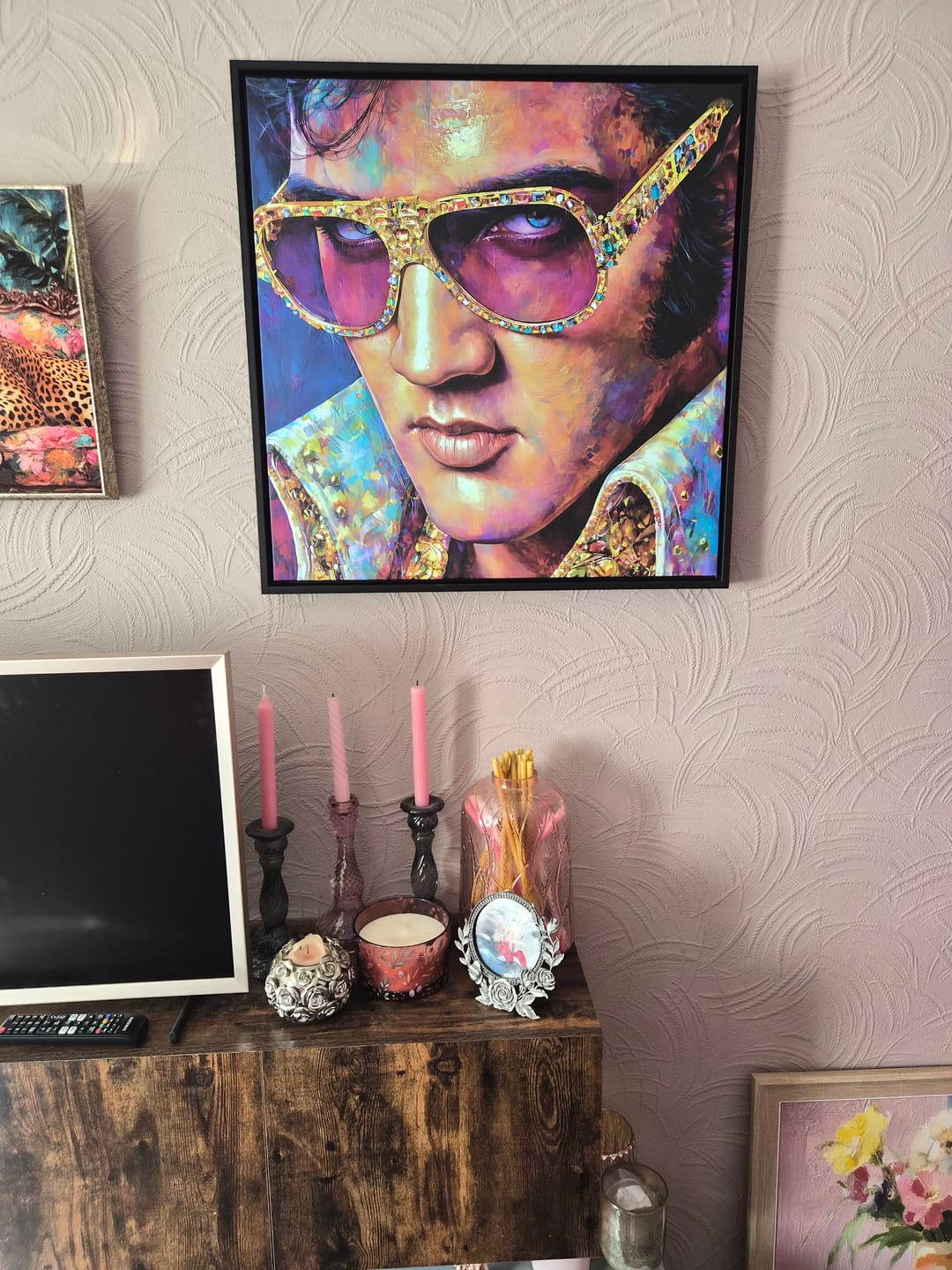 Customer photo review of Mr Elvis Square Canvas Print