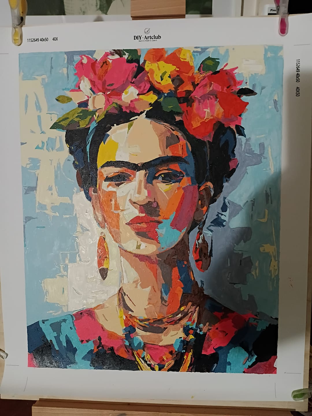 Customer photo review of Expressive Frida | Paint by Number