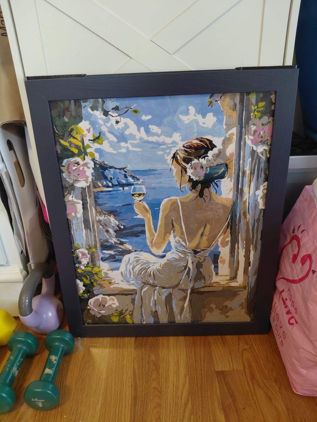 Customer photo review of Wine by the Waves | Paint by Number