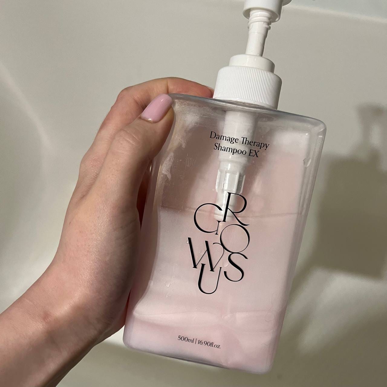 Customer photo review of Atjaunojošs šampūns ar jūras kolagēnu Growus Damage Therapy Shampoo EX