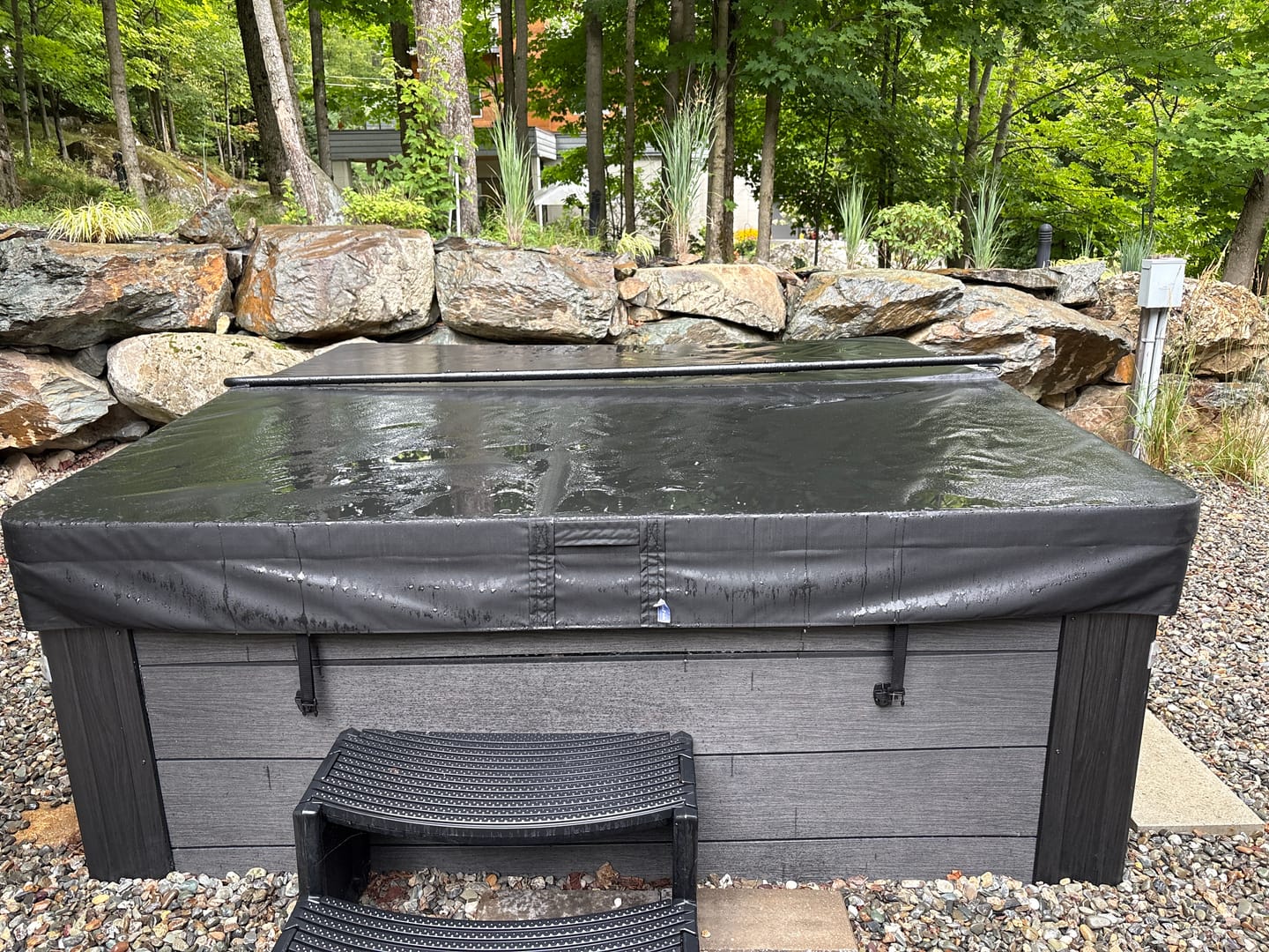 Customer photo review of Custom Hot Tub Cover - Perfect Fit for Your Spa