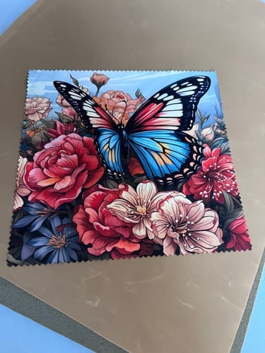 Customer photo review of Microvezel Brillendoekje voor sublimatie